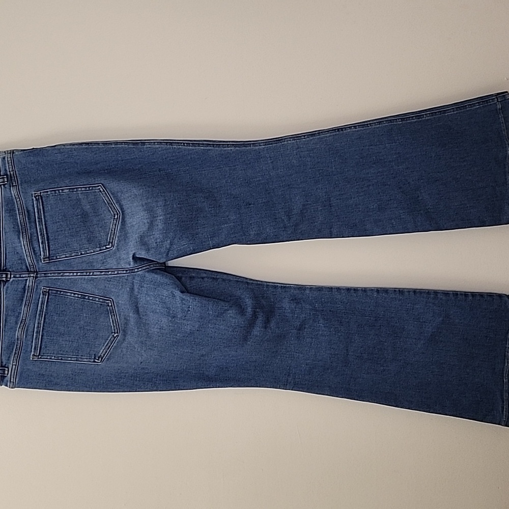 SPANX JEANS High-Rise Flare Authentic Blue Meduim Blue Strechable Pants Size XL - Picture 11 of 16